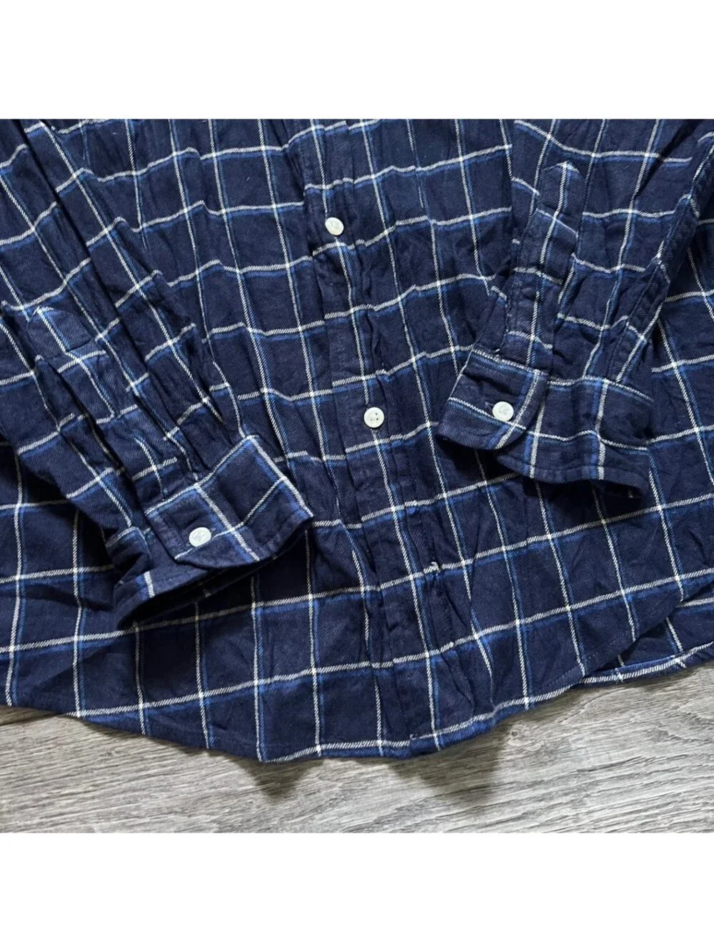 Polo Jeans Co Ralph Lauren Men's L Button-Up Shirt Flannel Plaid Shirt Rayon